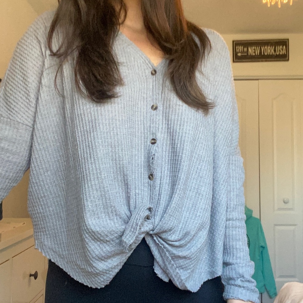Cozy tie up knit